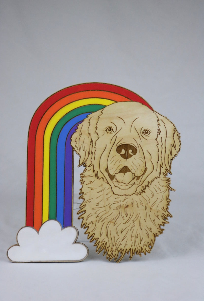 Custom Rainbow Bridge Pet Memorial