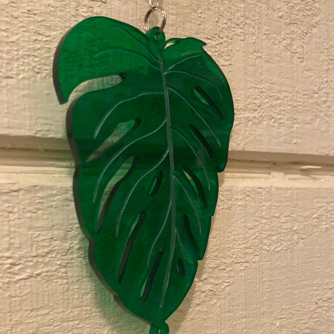 Monstera Leaf Trio Sun Catcher