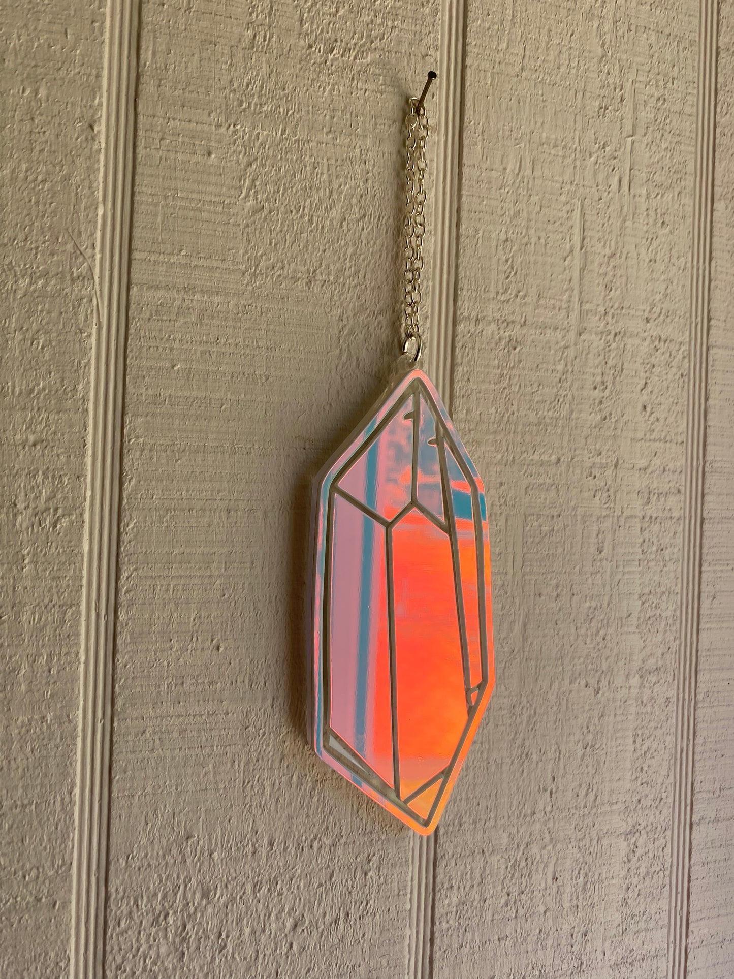 6” Crystal Dawn Prism on Clear Suncatcher