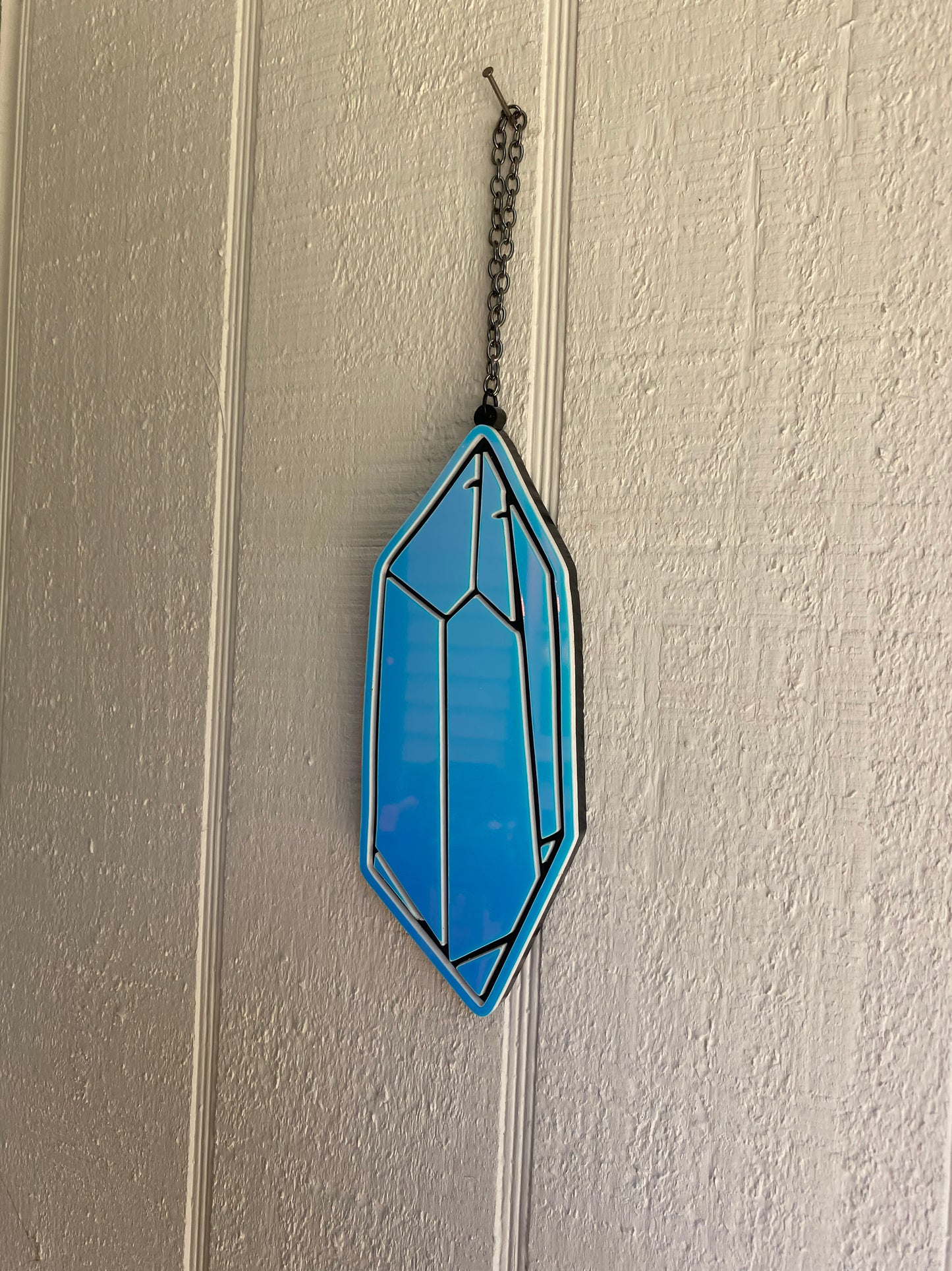 6” Crystal Dawn Prism on Black Wall Hanger