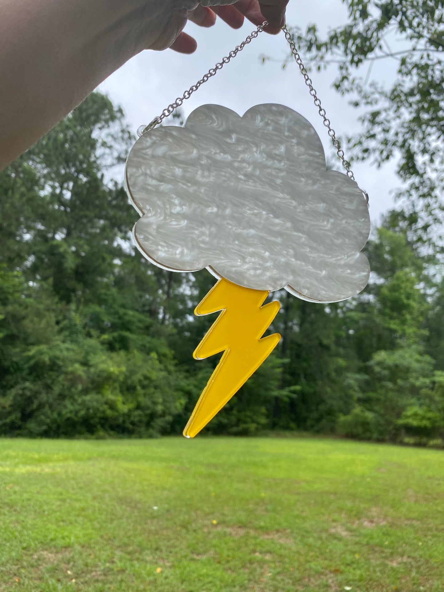 Small Cloud with Lightning Window/Wall Hanger