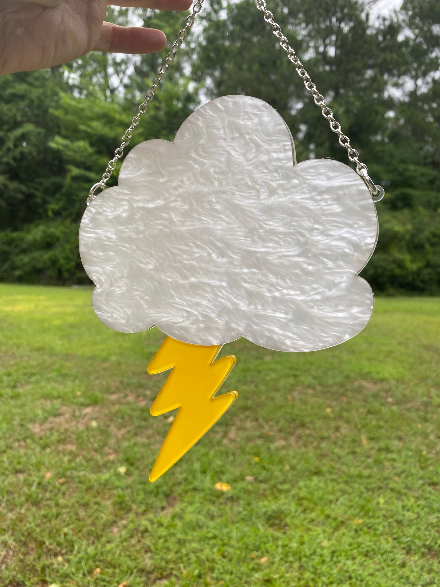 Small Cloud with Lightning Window/Wall Hanger