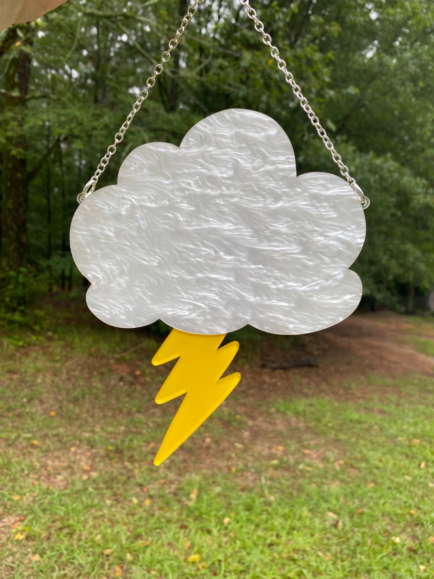 Small Cloud with Lightning Window/Wall Hanger