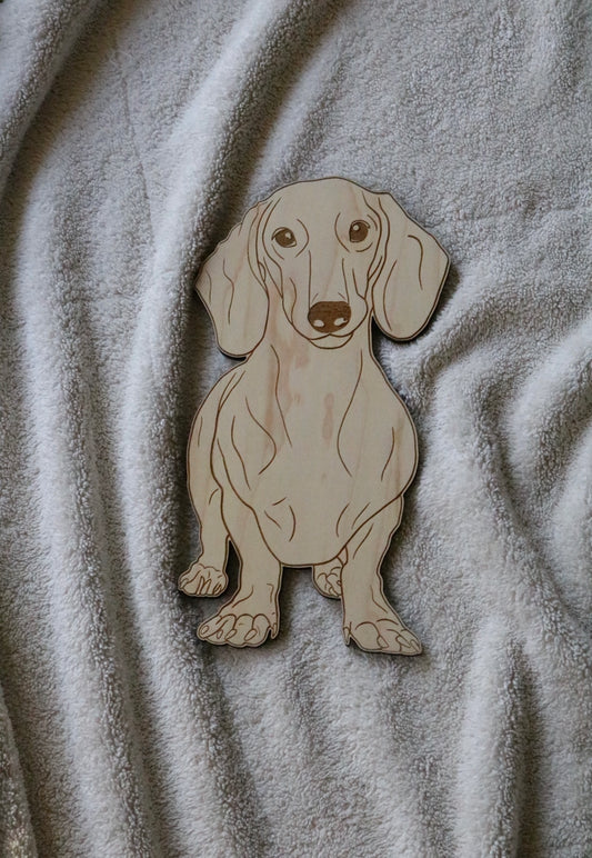 Dogs: 8” Dachshund Wooden Wall Hanging