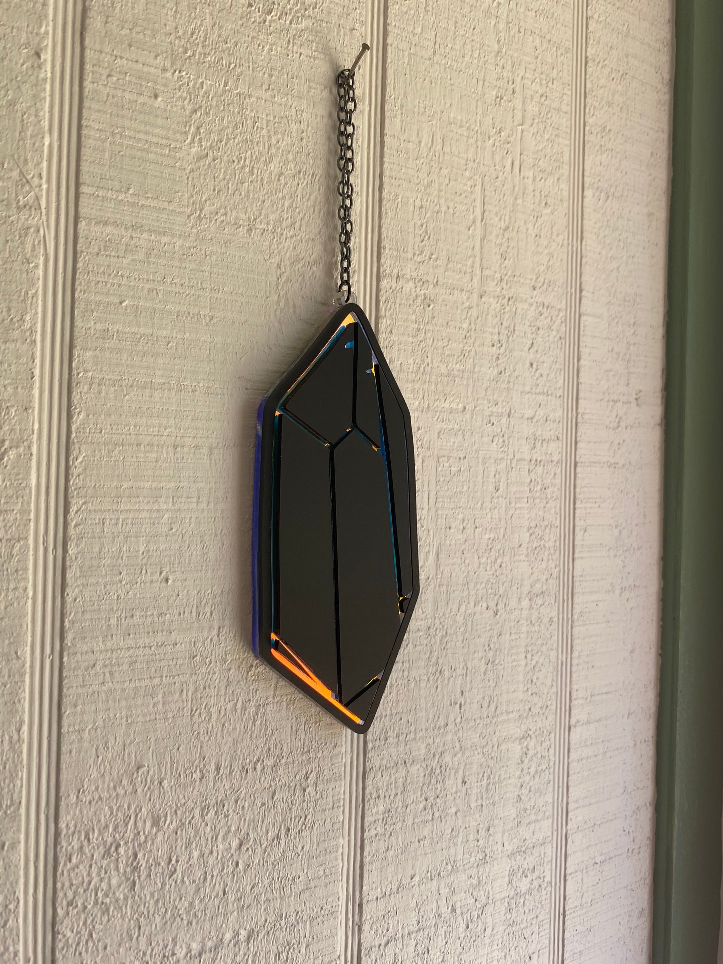 6” Crystal Rainbow and Black Suncatcher