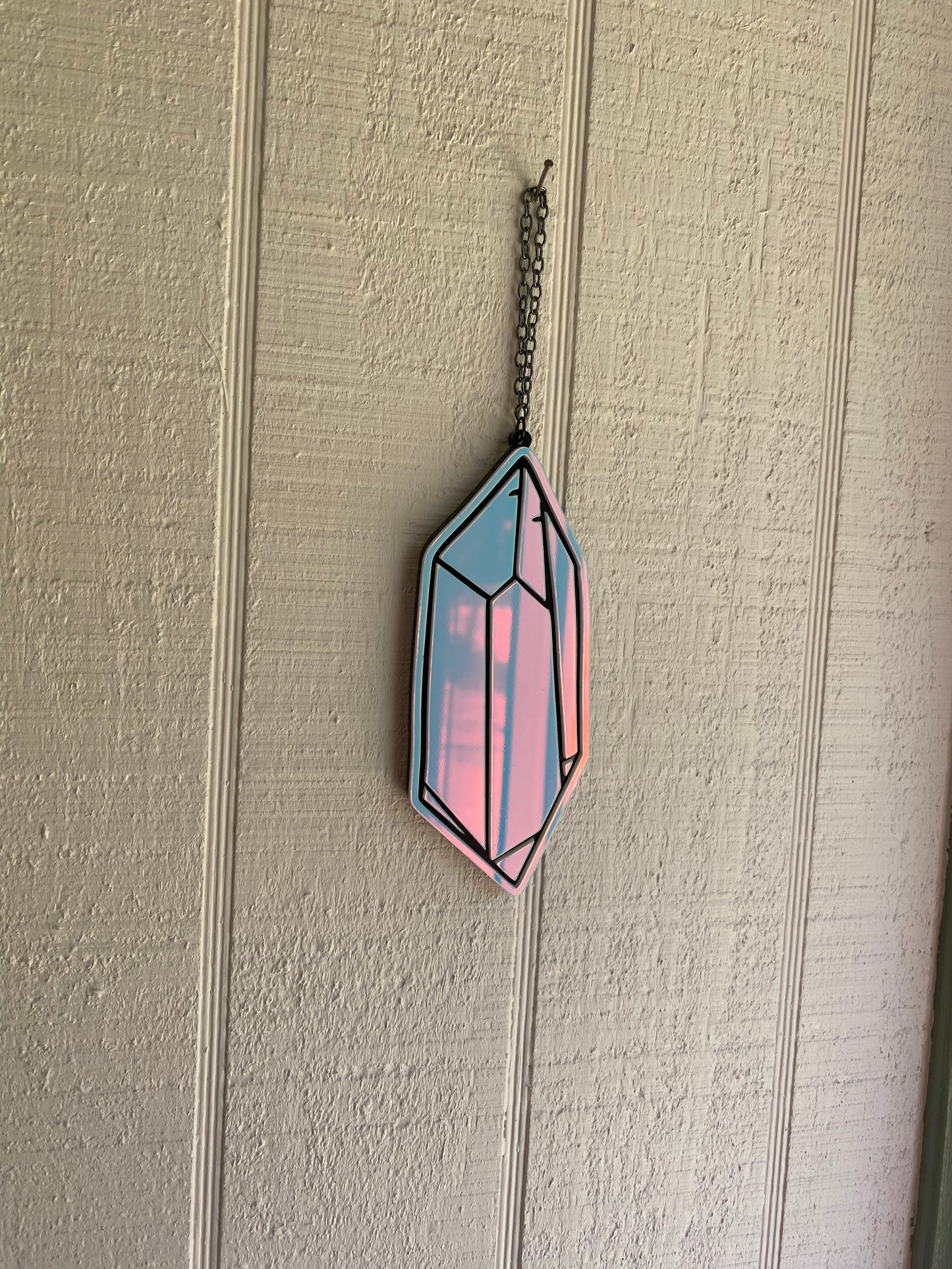 6” Crystal Dawn Prism on Black Wall Hanger