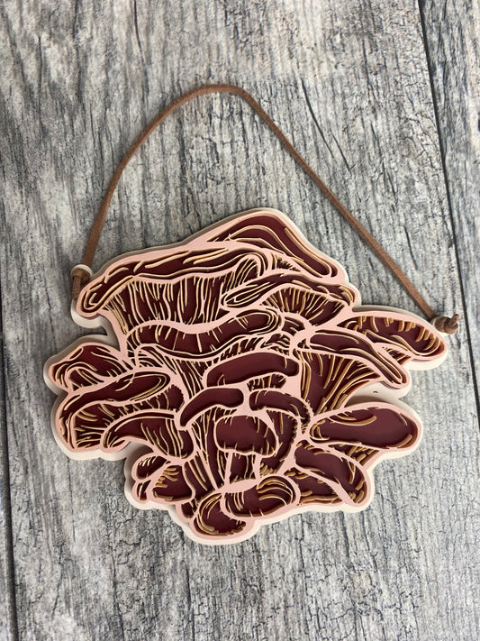 Mushrooms: 4” Oyster Mushroom Acrylic