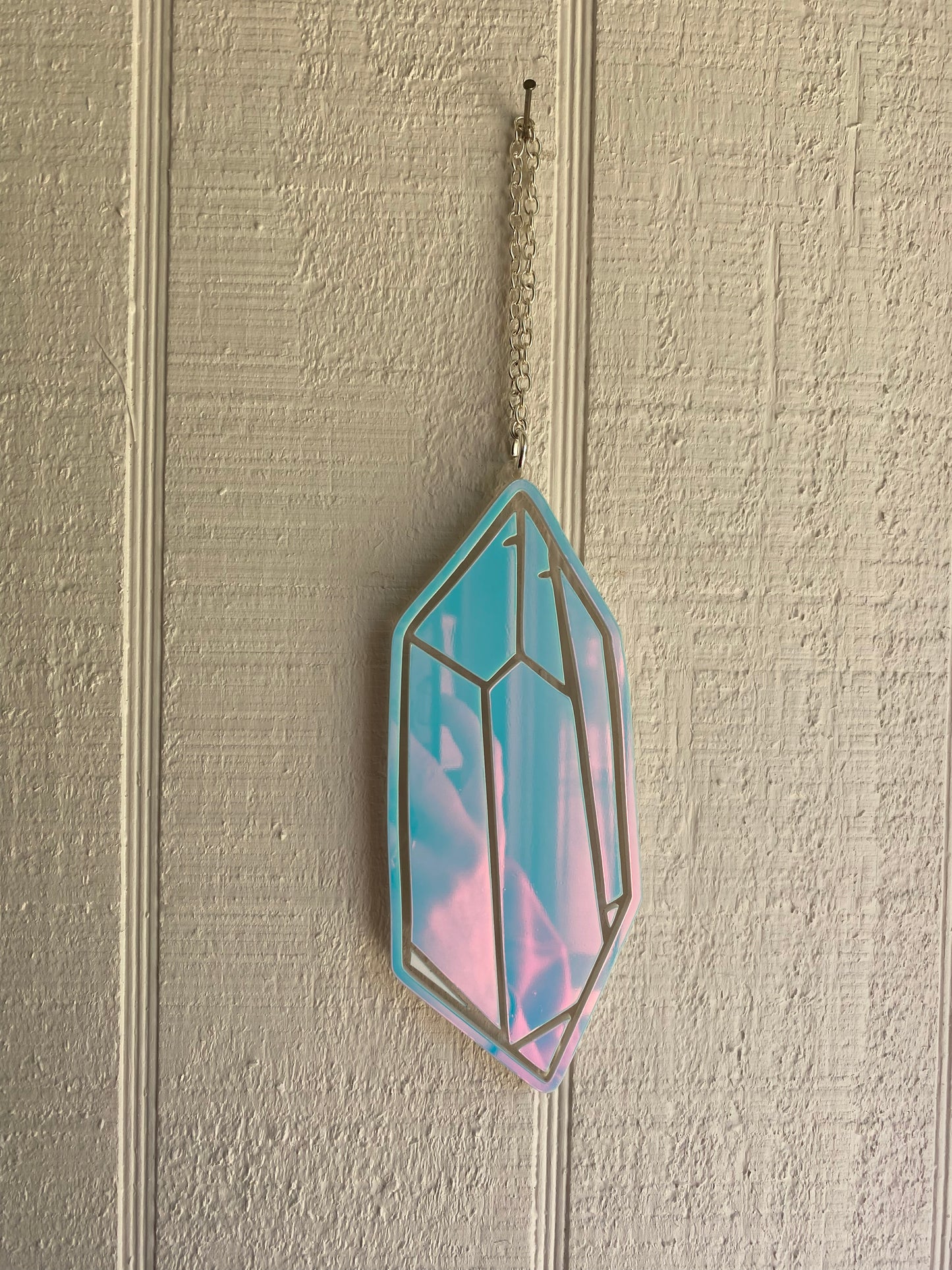 6” Crystal Dawn Prism on Clear Suncatcher